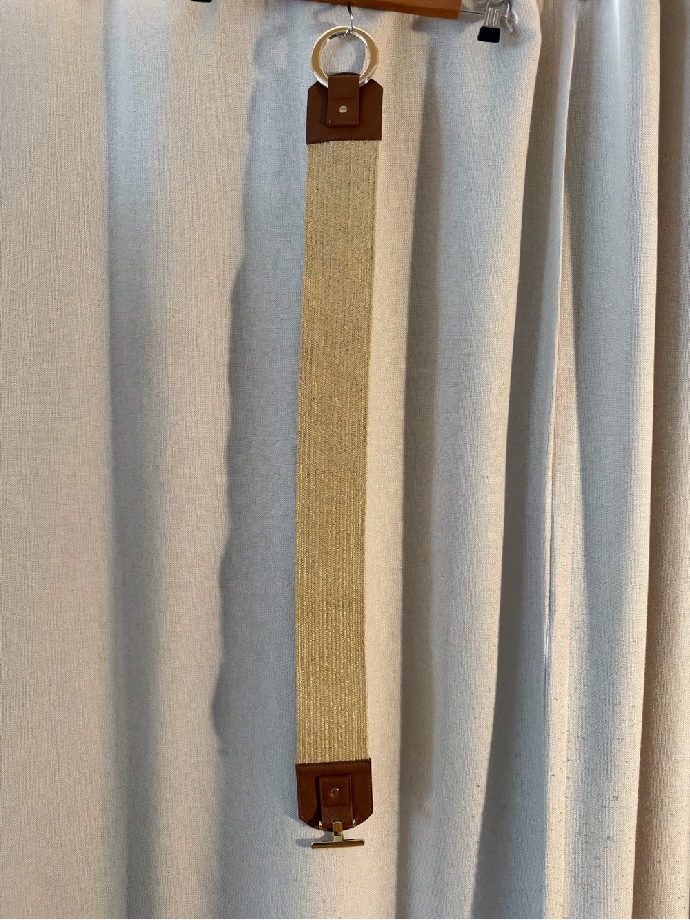 Vince Camuto Woven Belt in Beige & Brown Like New